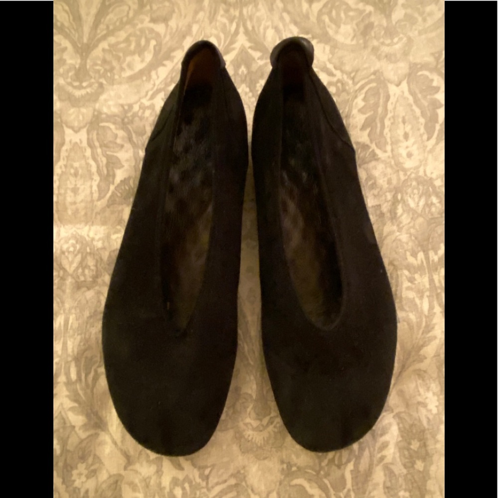 WOLKY 359 Ballet Flats Black Suede Leather